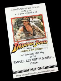 INDIANA JONES AND THE TEMPLE OF DOOMCrew Screening Invite