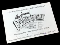 WHO FRAMED ROGER RABBITCrew Screening Invite