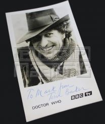 DOCTOR WHOTom Baker Signed Fan Card